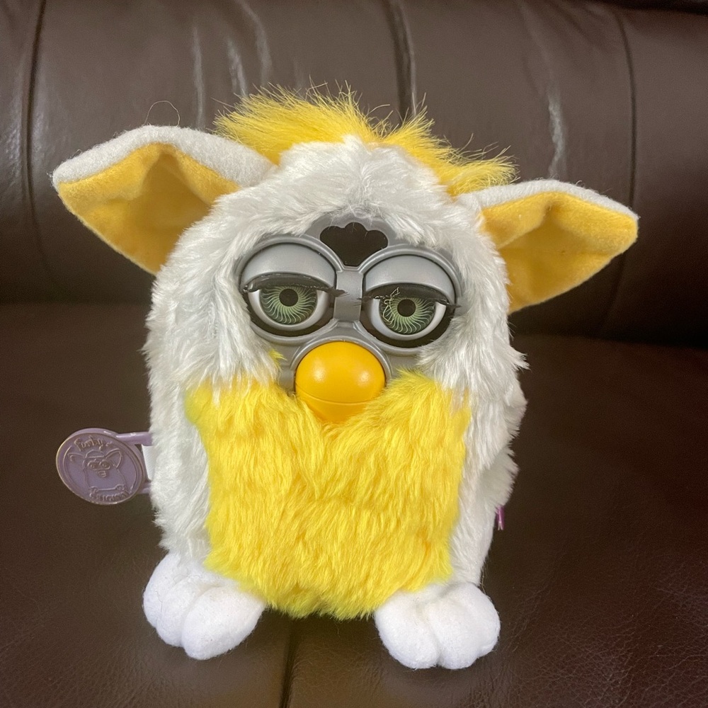 1999 Rare grey and yellow Furby. Tags still on.